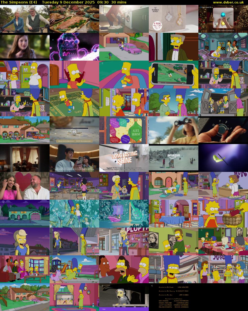 The Simpsons (E4) Tuesday 9 December 2025 09:30 - 10:00