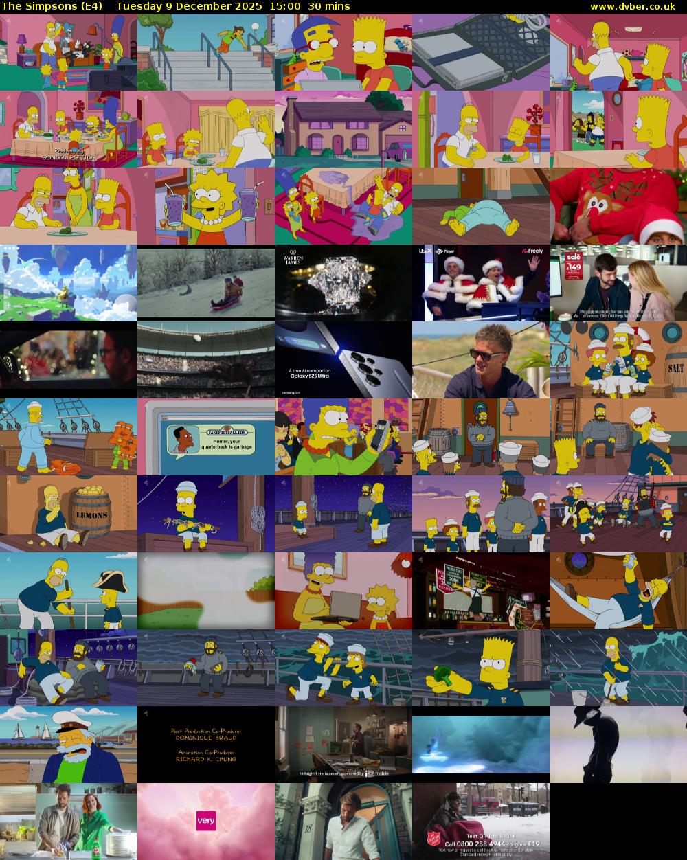 The Simpsons (E4) Tuesday 9 December 2025 15:00 - 15:30