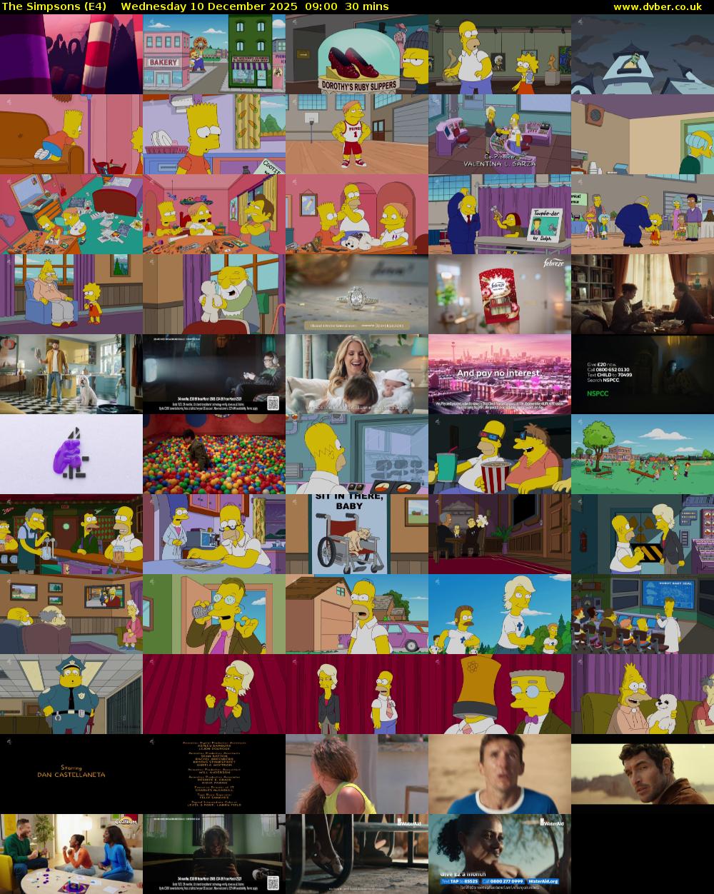 The Simpsons (E4) Wednesday 10 December 2025 09:00 - 09:30