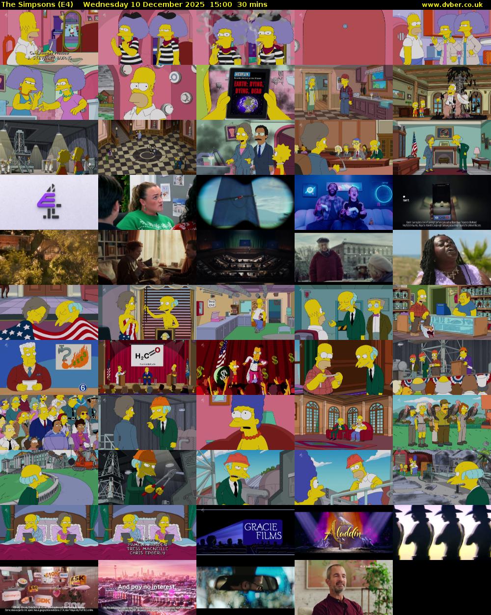 The Simpsons (E4) Wednesday 10 December 2025 15:00 - 15:30