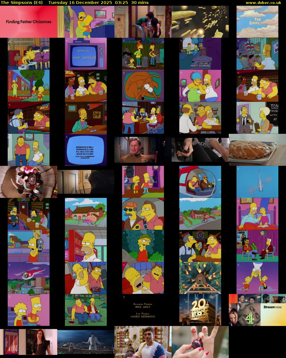 The Simpsons (E4) Tuesday 16 December 2025 03:25 - 03:55