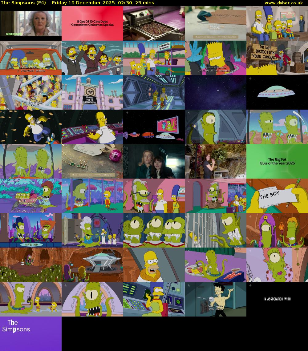 The Simpsons (E4) Friday 19 December 2025 02:30 - 02:55