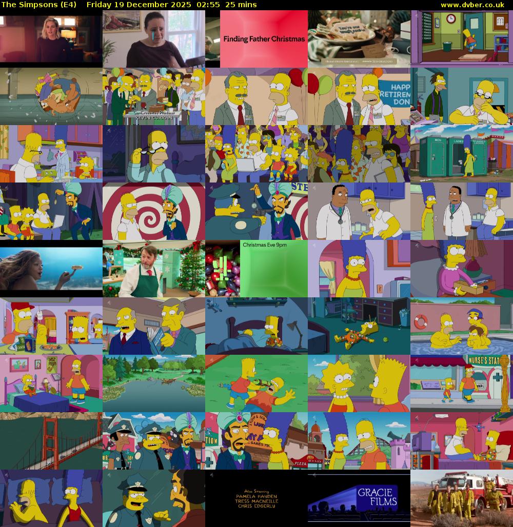 The Simpsons (E4) Friday 19 December 2025 02:55 - 03:20