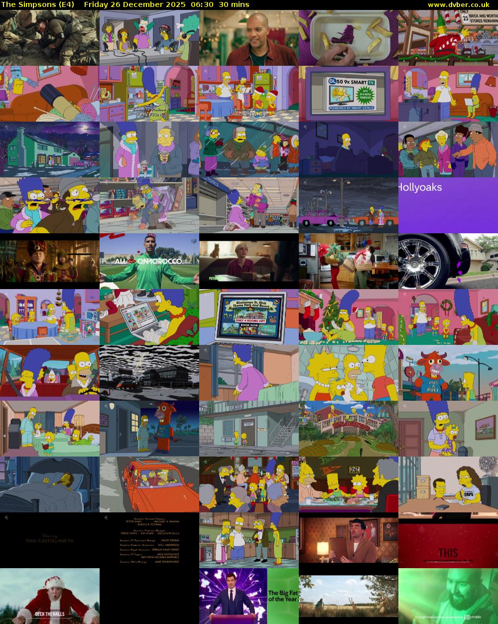 The Simpsons (E4) Friday 26 December 2025 06:30 - 07:00
