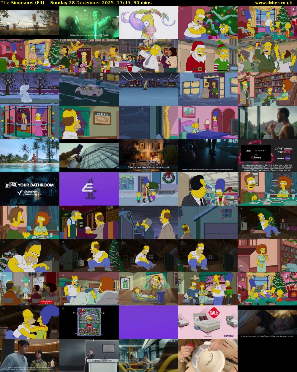 The Simpsons (E4) Sunday 28 December 2025 17:45 - 18:15