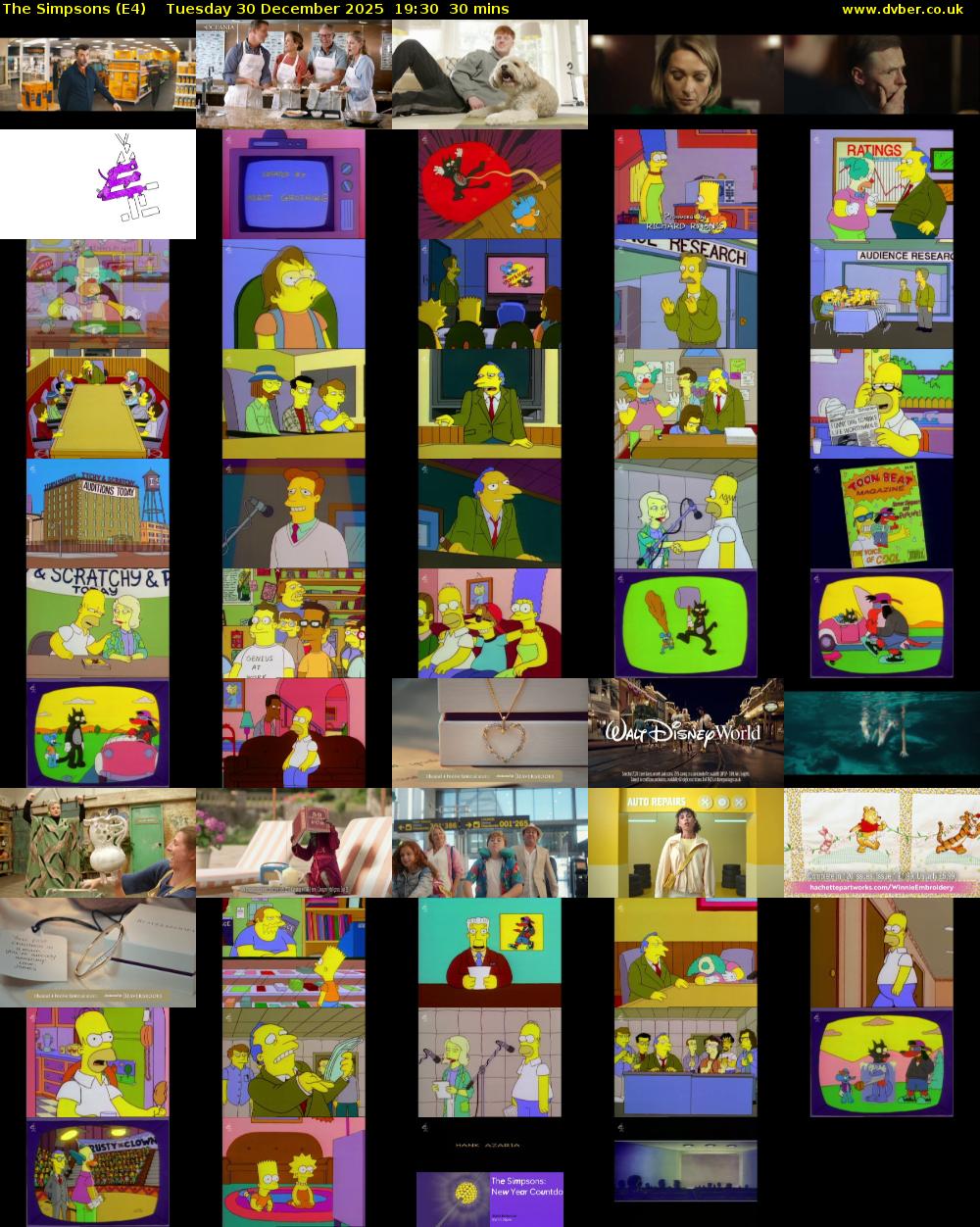 The Simpsons (E4) Tuesday 30 December 2025 19:30 - 20:00