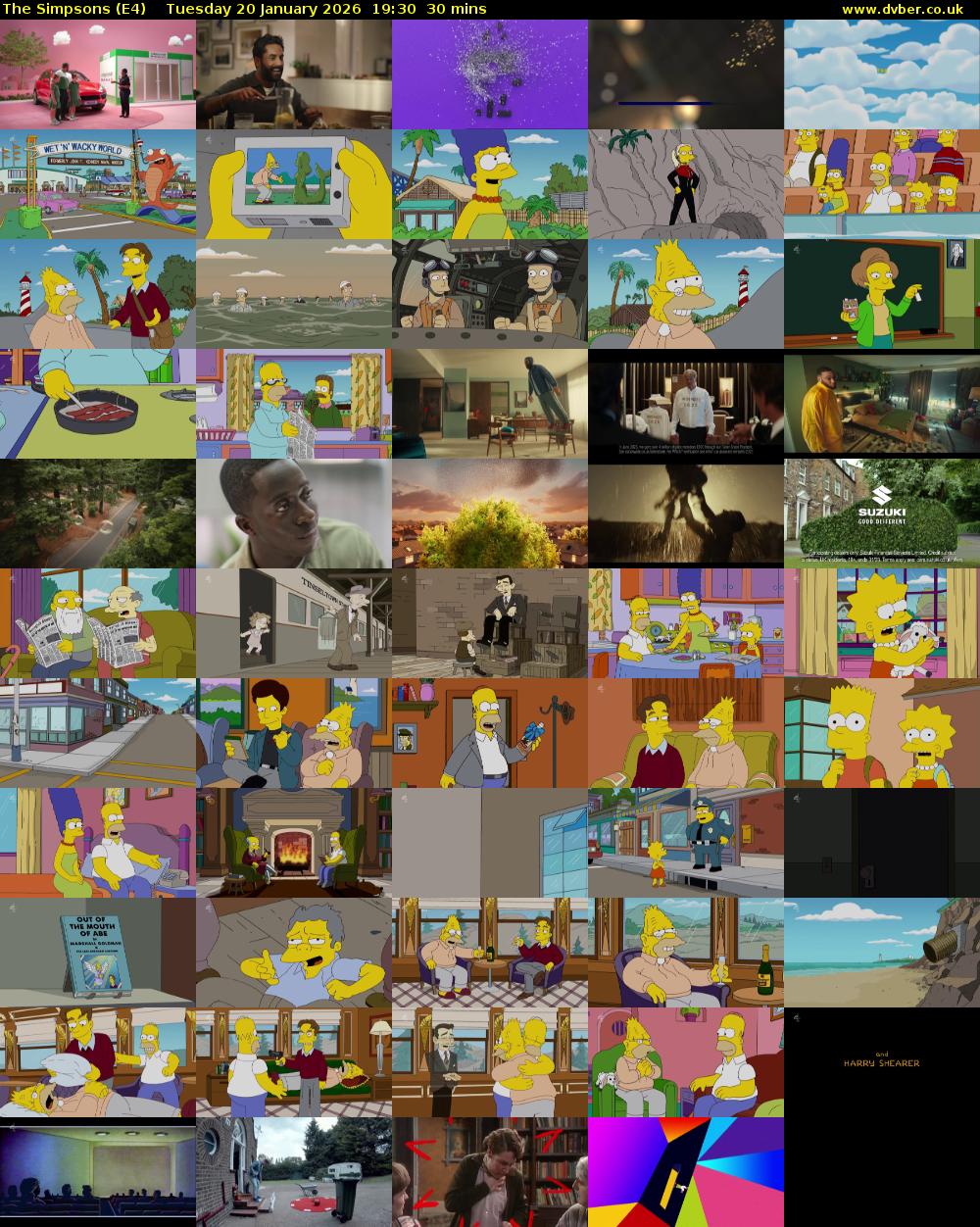 The Simpsons (E4) Tuesday 20 January 2026 19:30 - 20:00