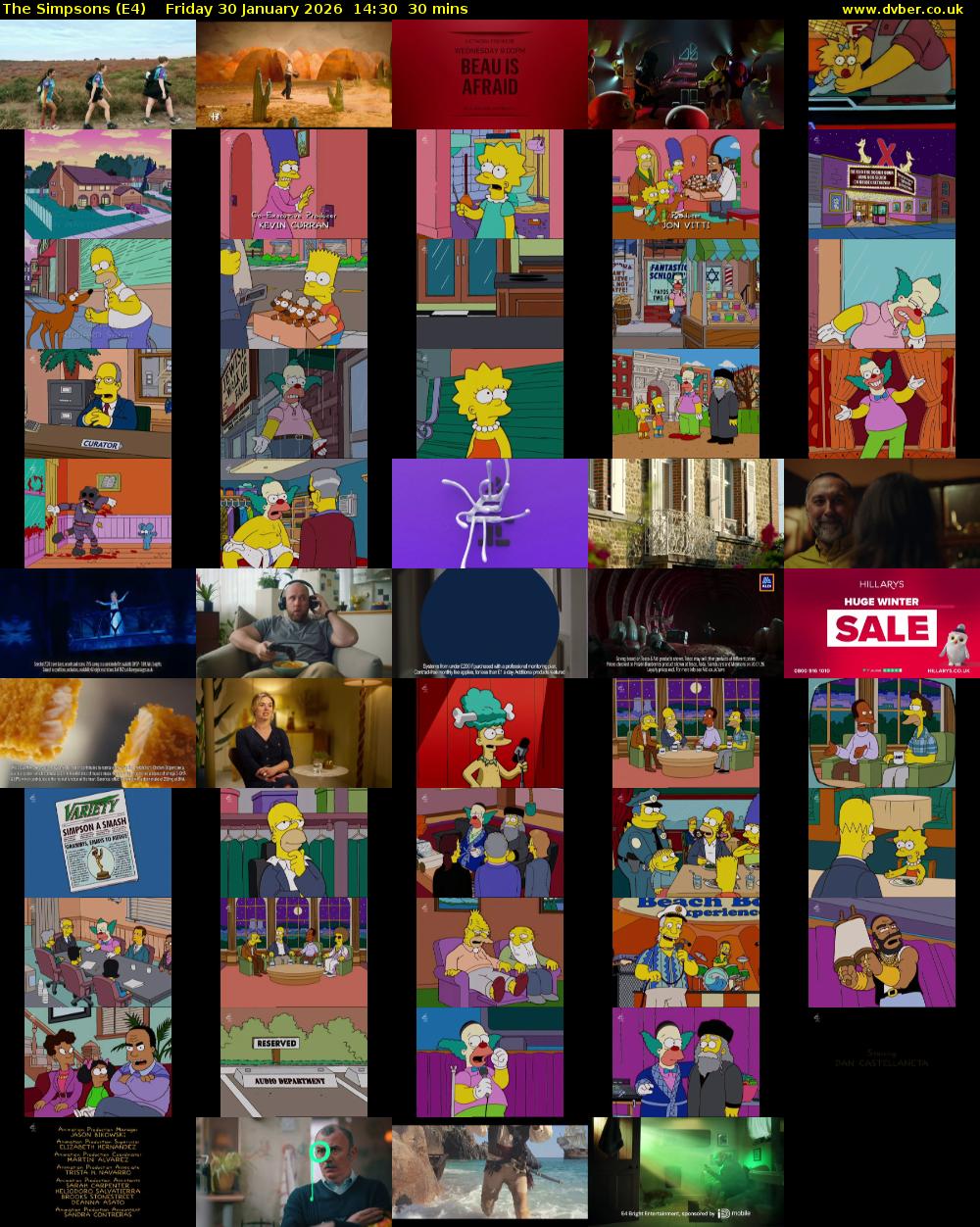 The Simpsons (E4) Friday 30 January 2026 14:30 - 15:00