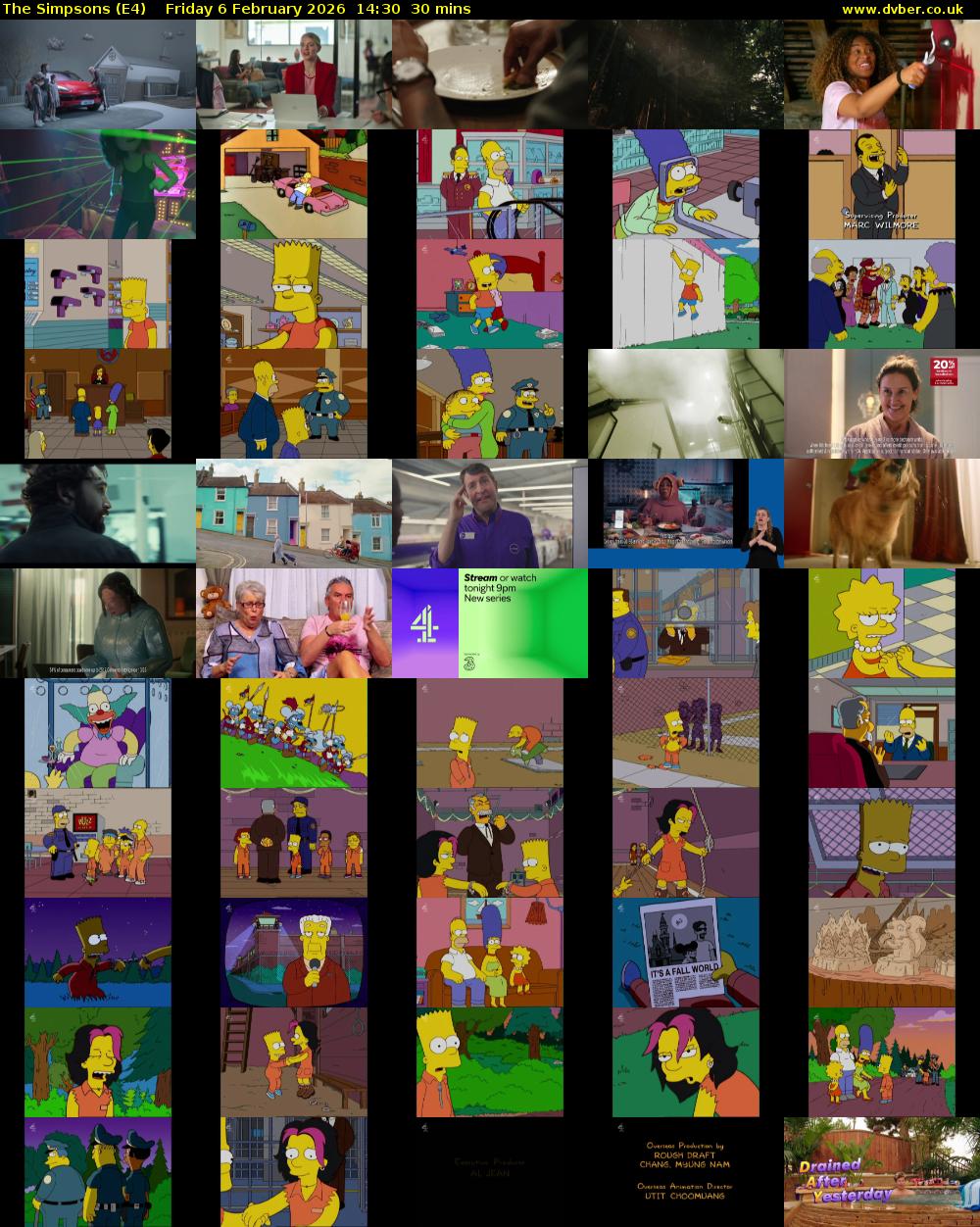 The Simpsons (E4) Friday 6 February 2026 14:30 - 15:00