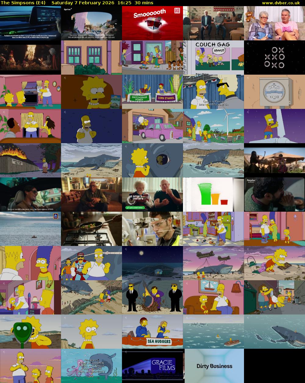 The Simpsons (E4) Saturday 7 February 2026 16:25 - 16:55