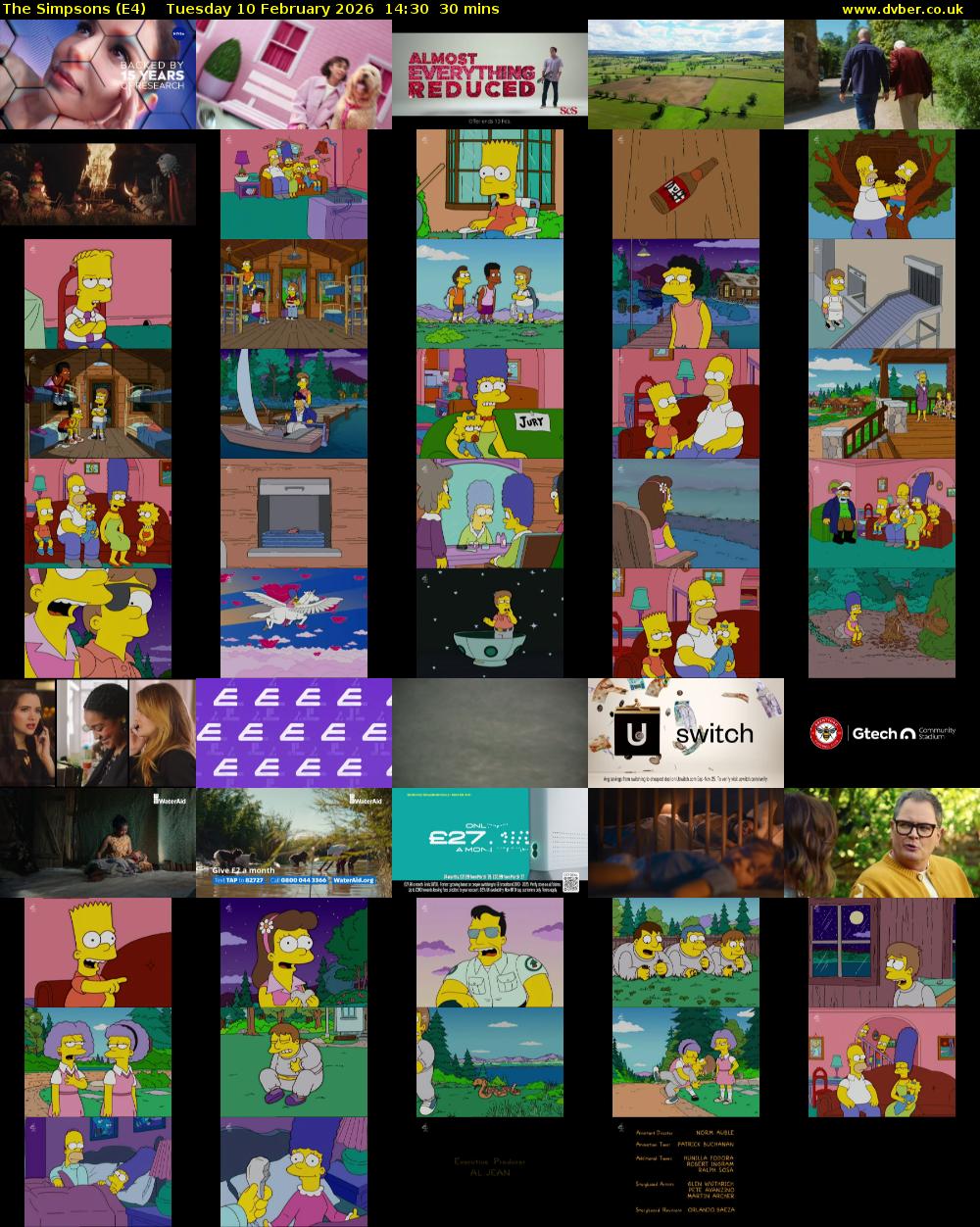 The Simpsons (E4) Tuesday 10 February 2026 14:30 - 15:00