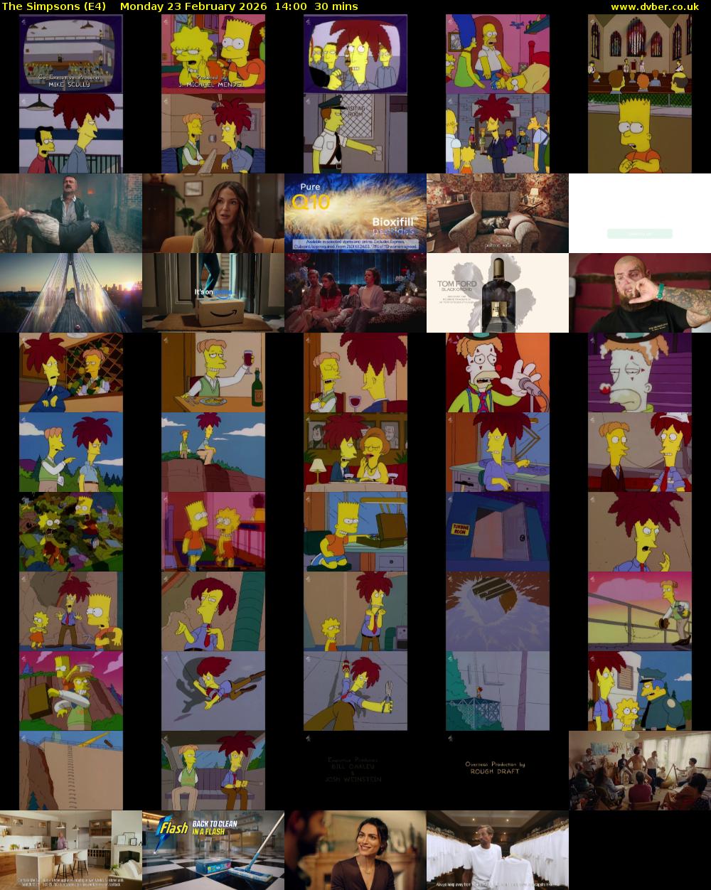 The Simpsons (E4) Monday 23 February 2026 14:00 - 14:30