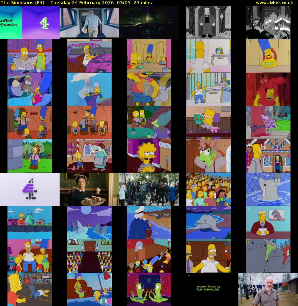 The Simpsons (E4) Tuesday 24 February 2026 03:05 - 03:30