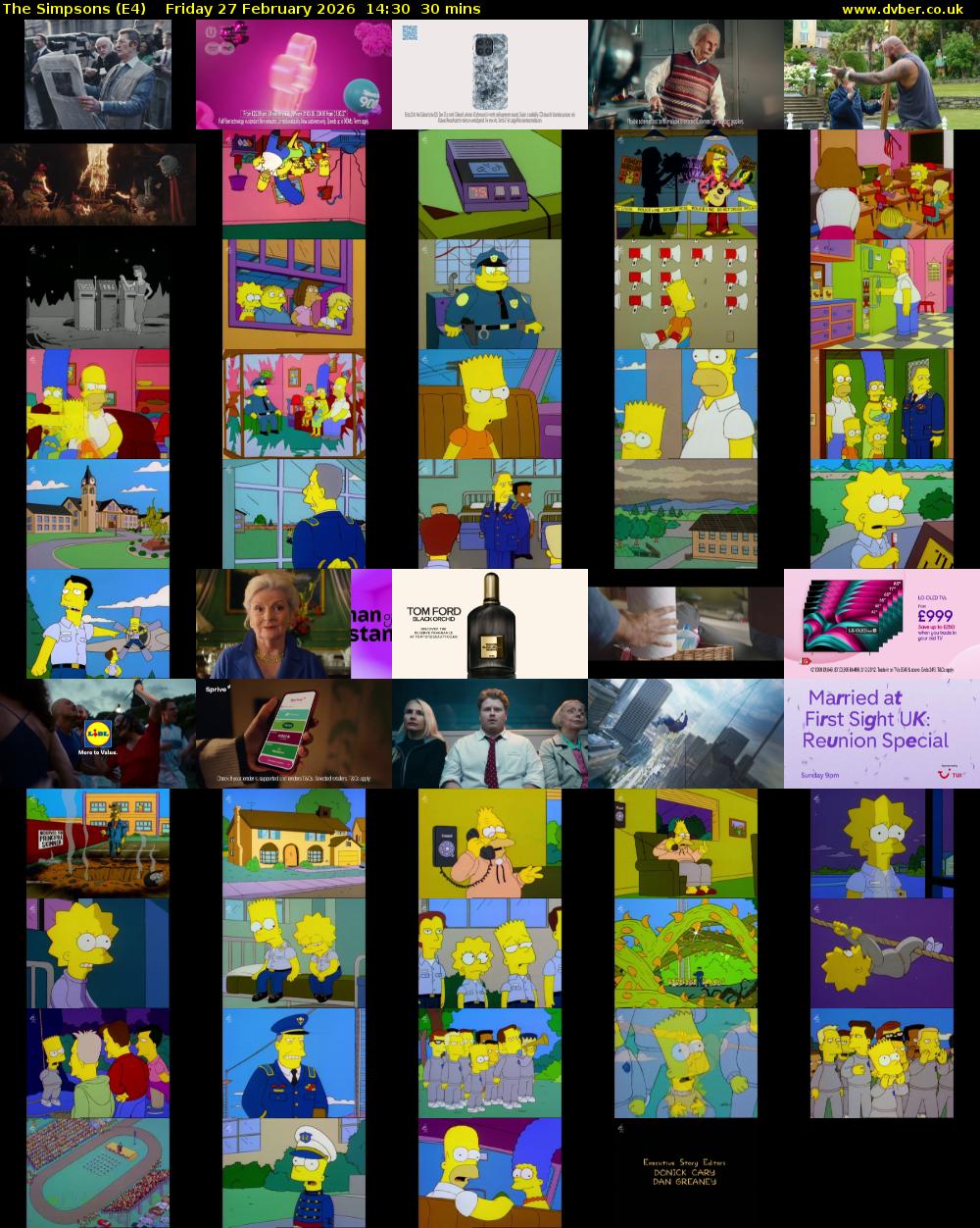 The Simpsons (E4) Friday 27 February 2026 14:30 - 15:00