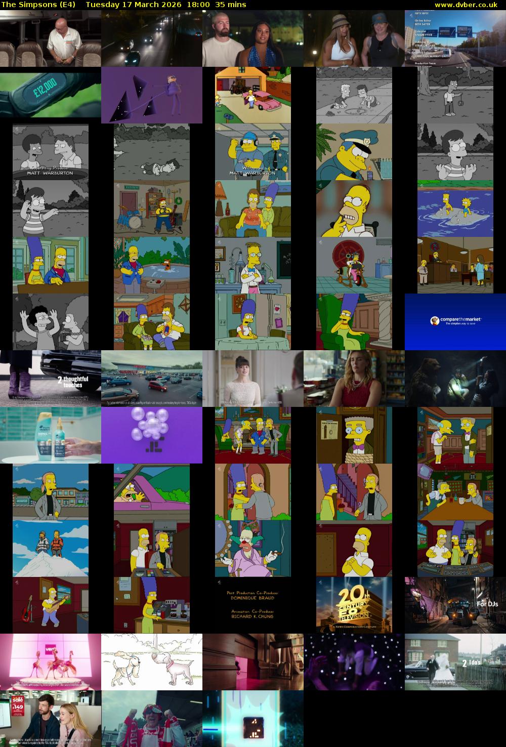 The Simpsons (E4) Tuesday 17 March 2026 18:00 - 18:35