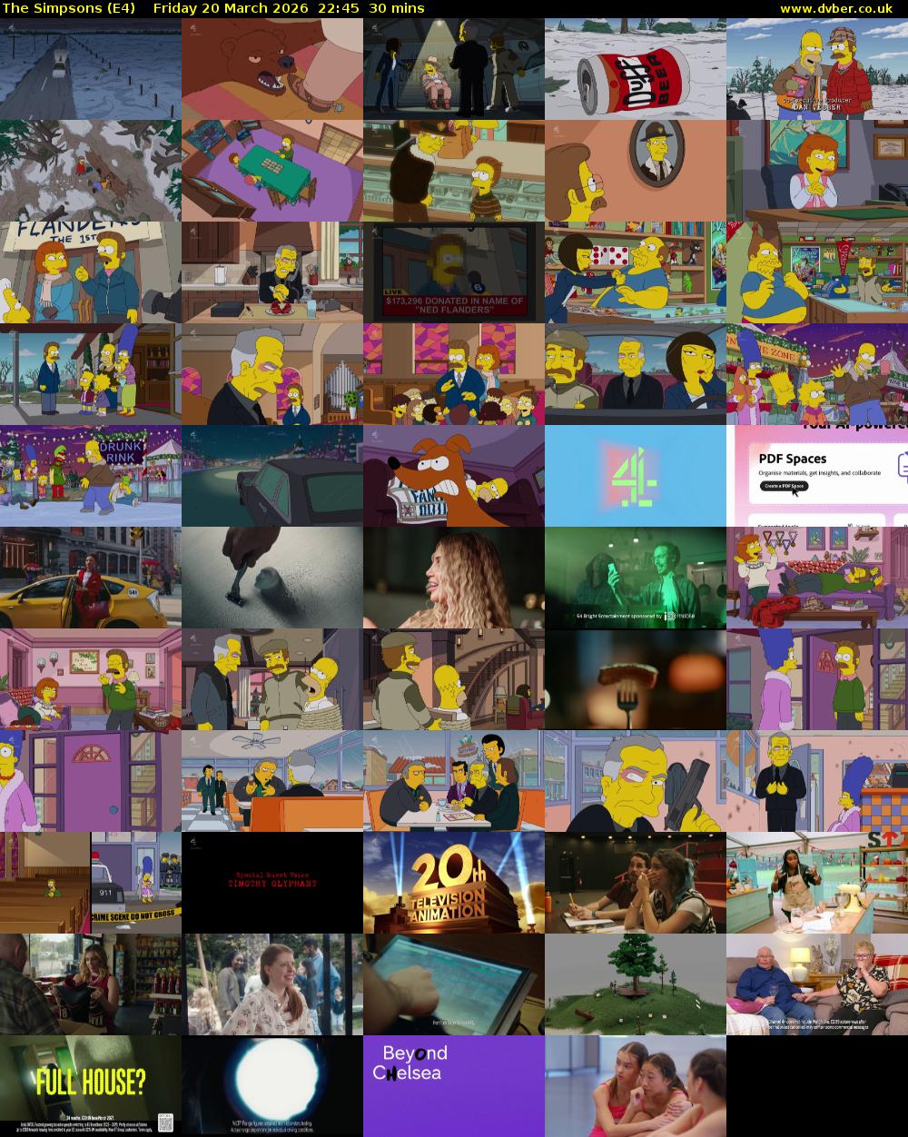 The Simpsons (E4) Friday 20 March 2026 22:45 - 23:15