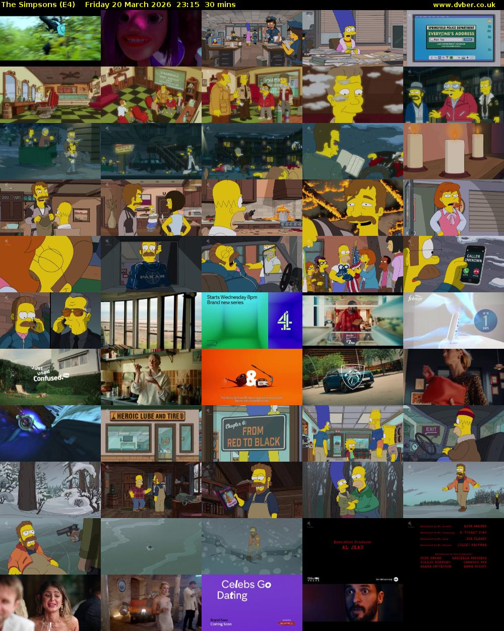 The Simpsons (E4) Friday 20 March 2026 23:15 - 23:45