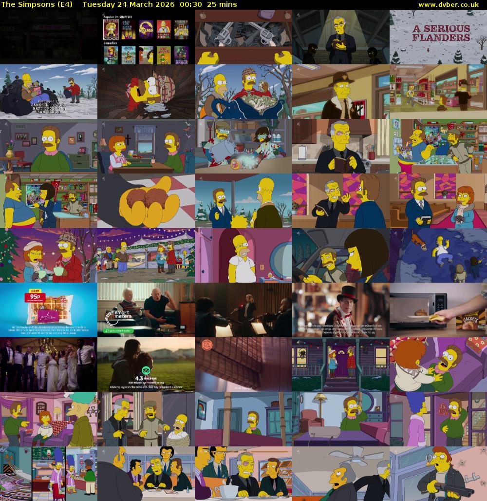 The Simpsons (E4) Tuesday 24 March 2026 00:30 - 00:55