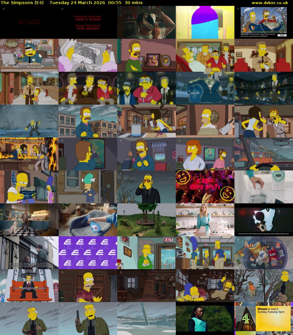 The Simpsons (E4) Tuesday 24 March 2026 00:55 - 01:25