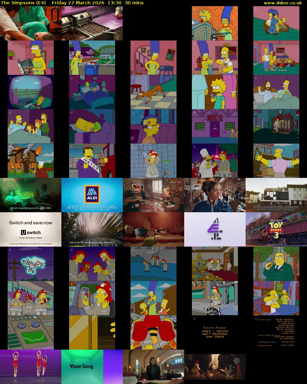The Simpsons (E4) Friday 27 March 2026 13:30 - 14:00