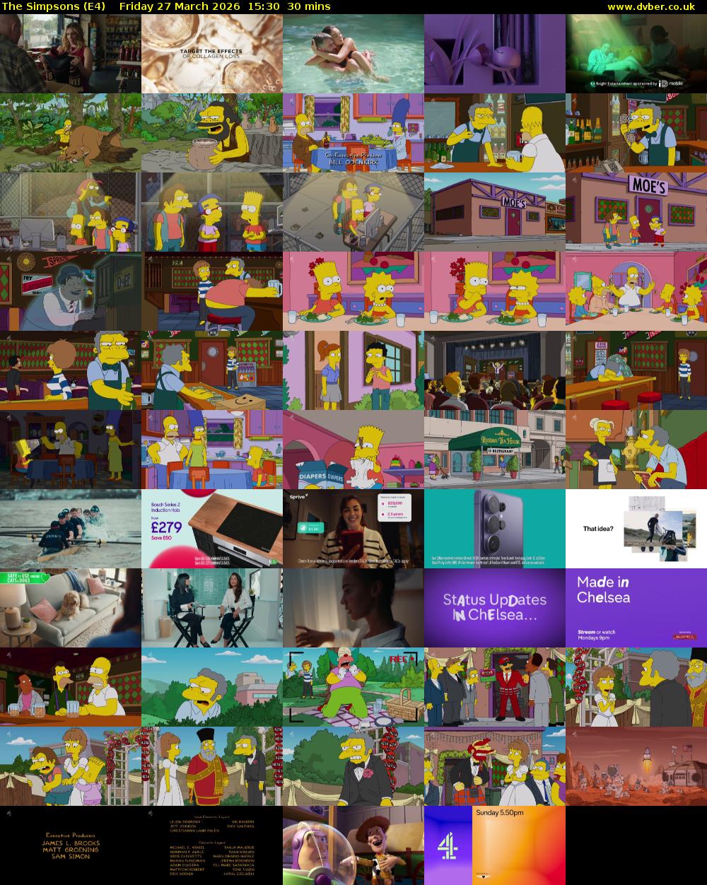 The Simpsons (E4) Friday 27 March 2026 15:30 - 16:00