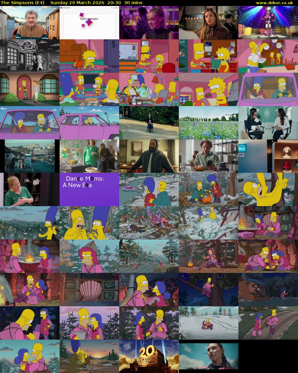 The Simpsons (E4) Sunday 29 March 2026 20:30 - 21:00