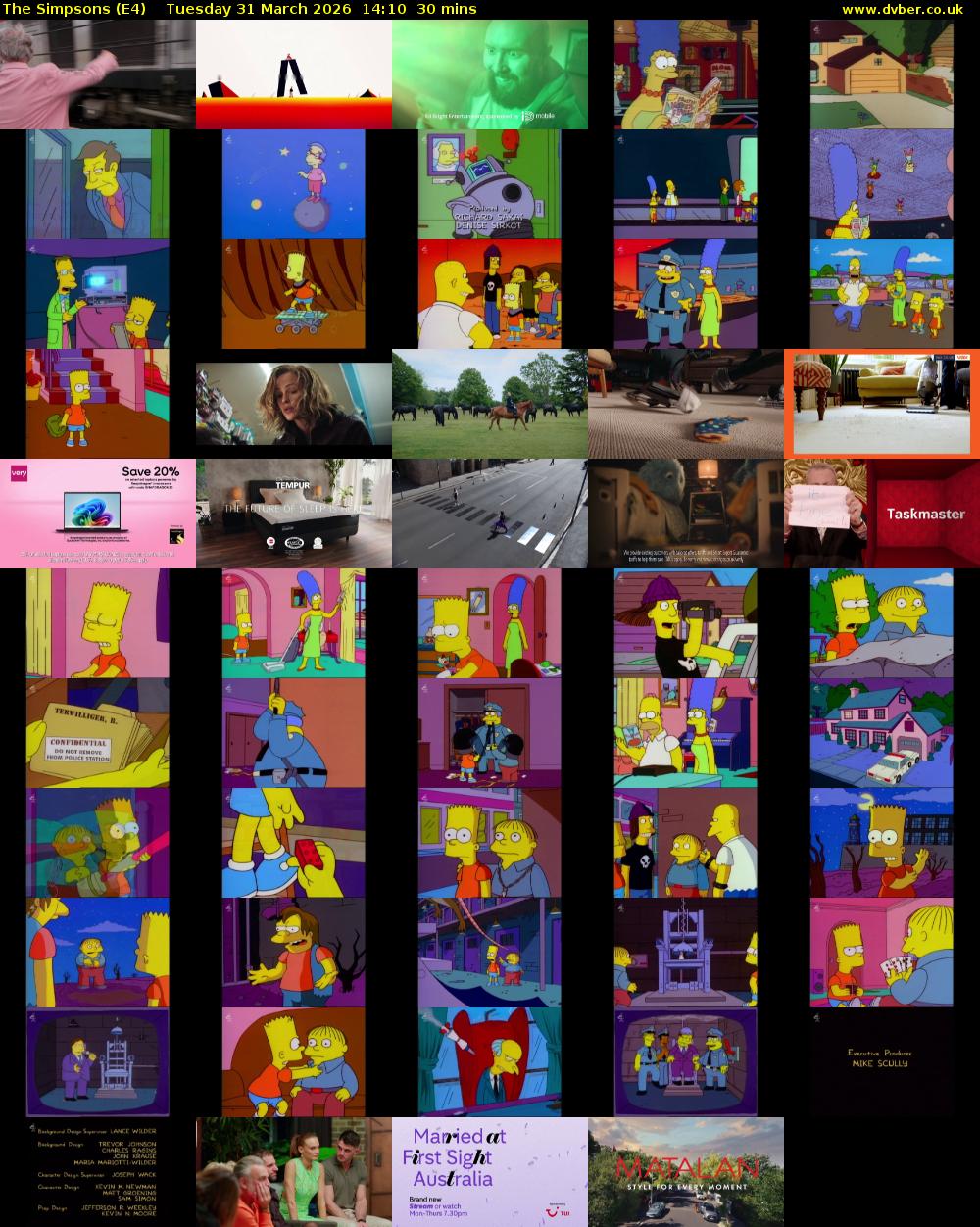 The Simpsons (E4) Tuesday 31 March 2026 14:10 - 14:40