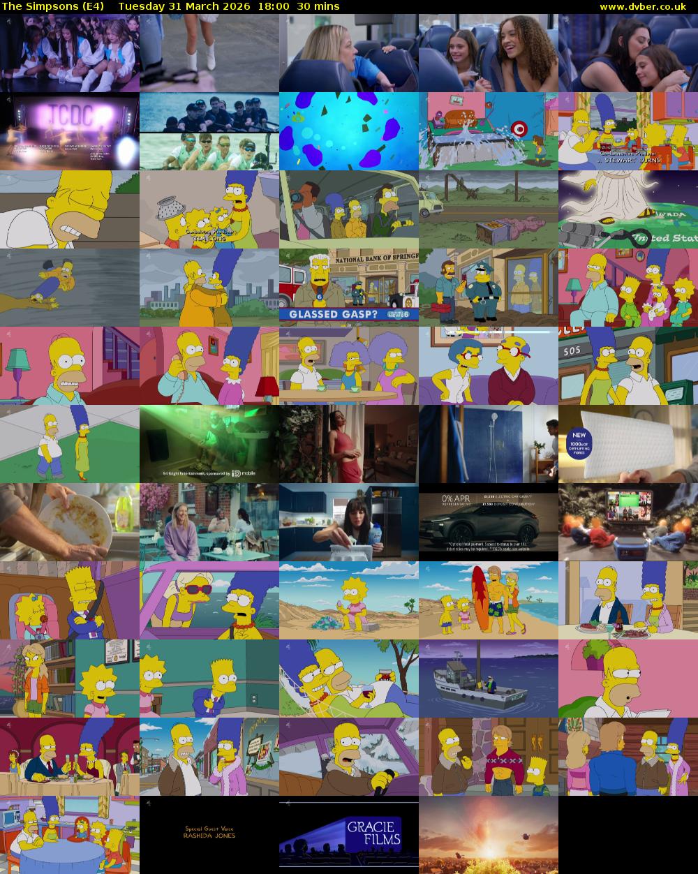 The Simpsons (E4) Tuesday 31 March 2026 18:00 - 18:30