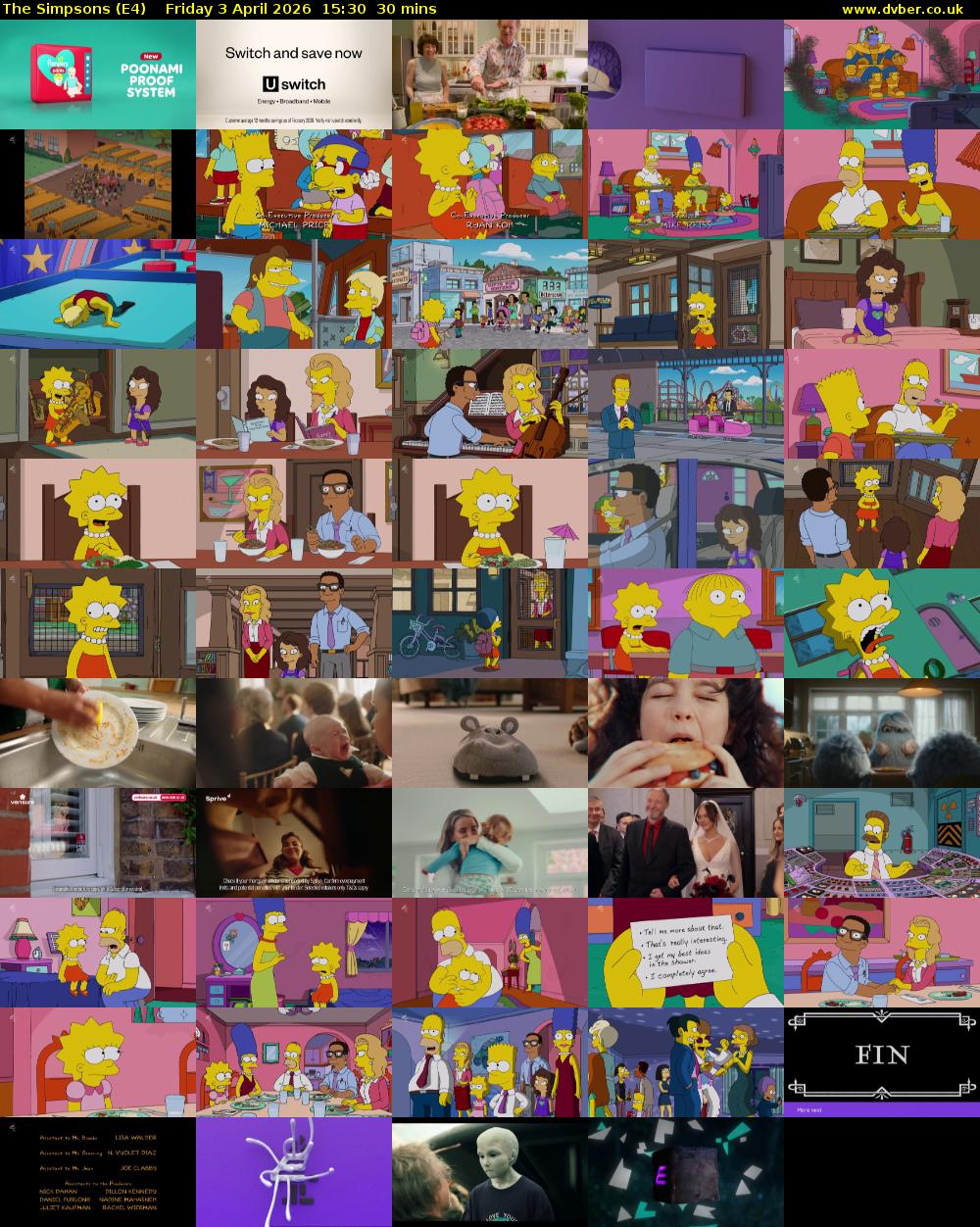 The Simpsons (E4) Friday 3 April 2026 15:30 - 16:00