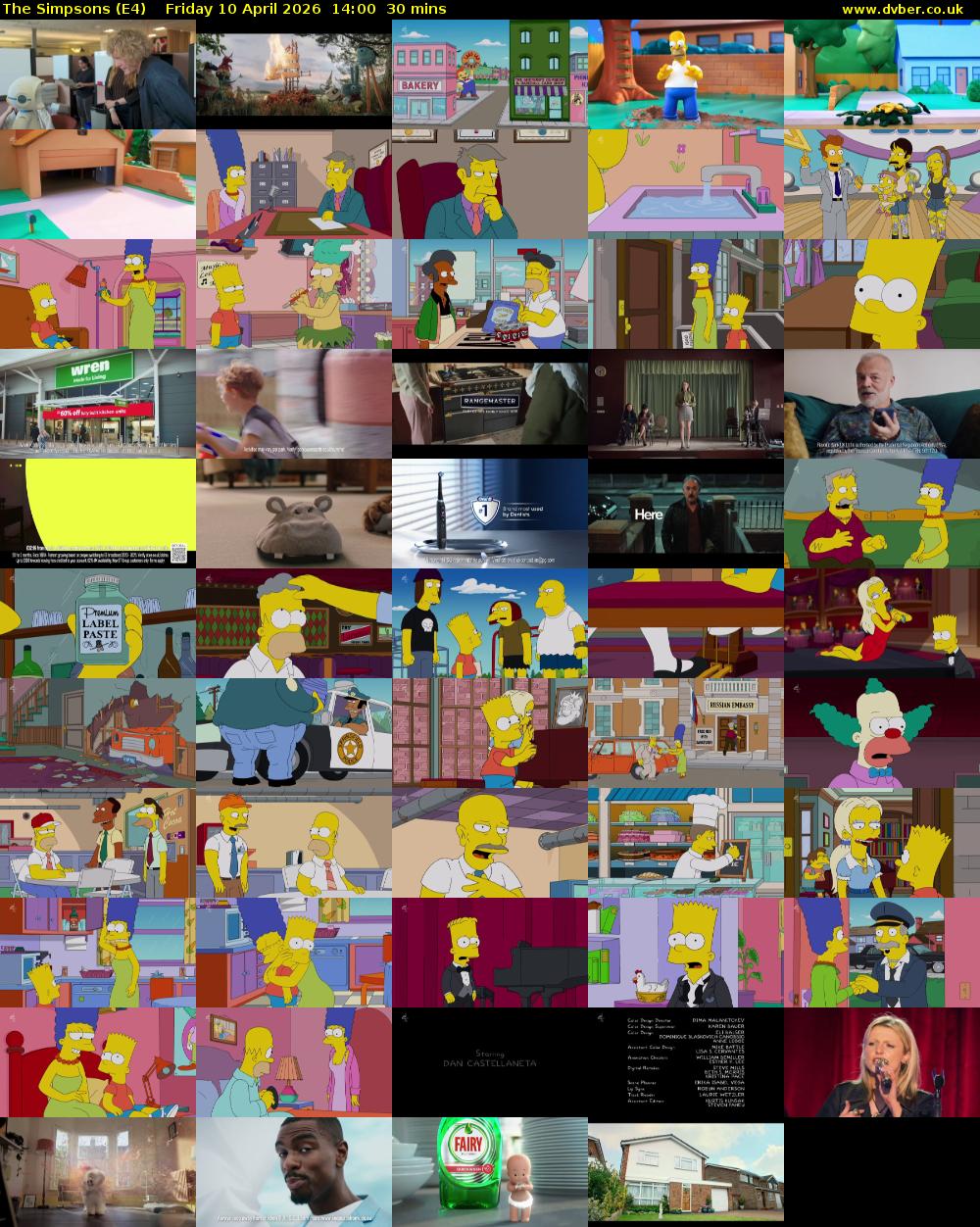 The Simpsons (E4) Friday 10 April 2026 14:00 - 14:30