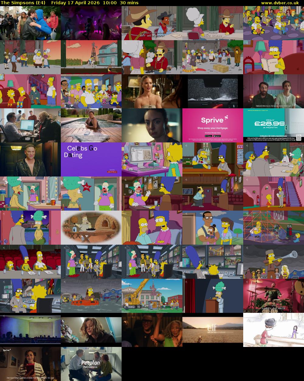 The Simpsons (E4) Friday 17 April 2026 10:00 - 10:30