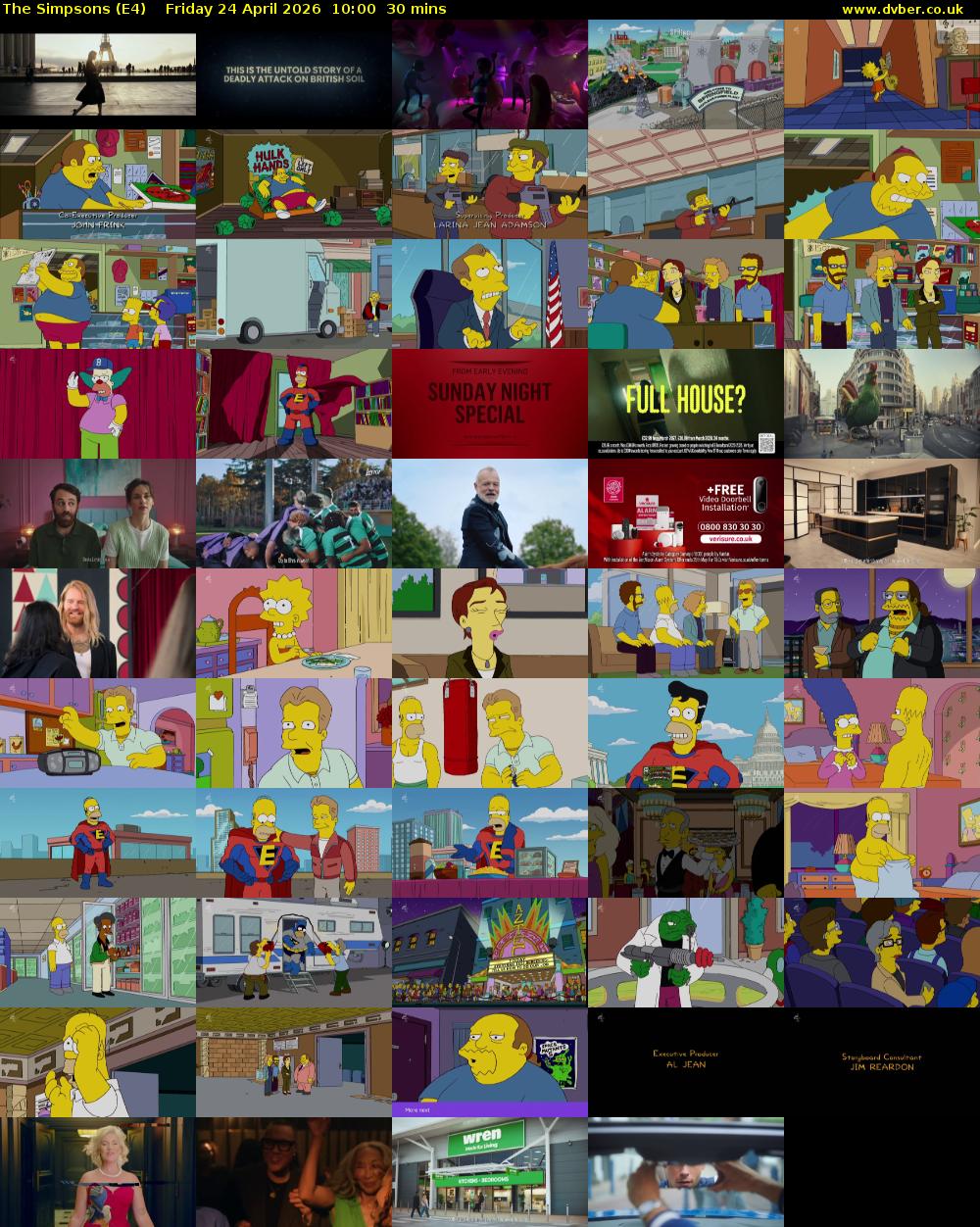 The Simpsons (E4) Friday 24 April 2026 10:00 - 10:30