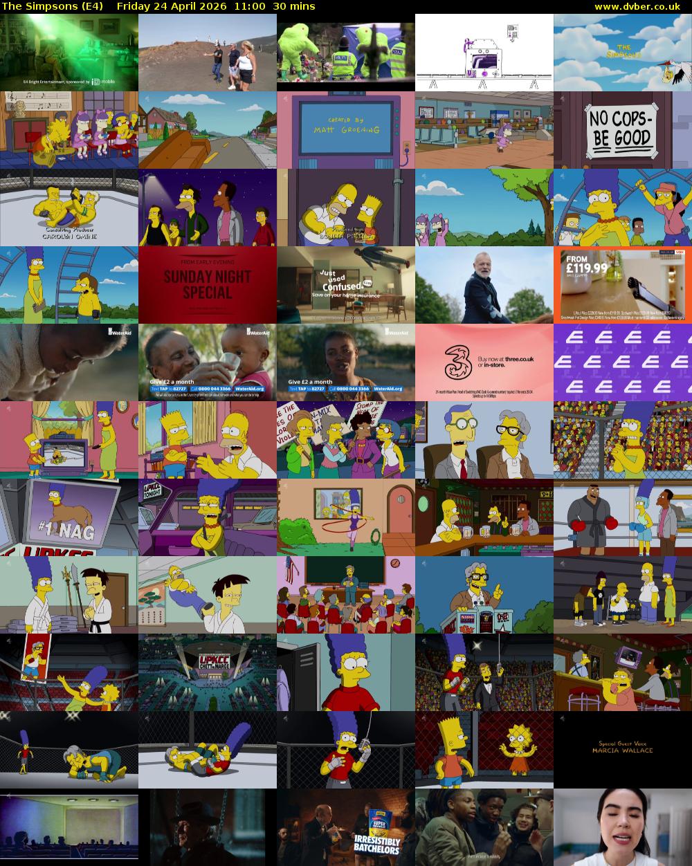 The Simpsons (E4) Friday 24 April 2026 11:00 - 11:30