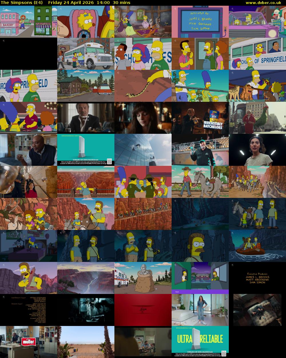 The Simpsons (E4) Friday 24 April 2026 14:00 - 14:30
