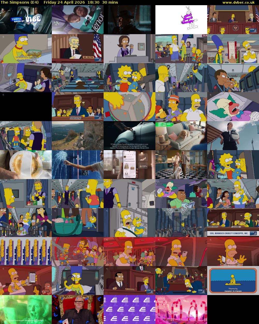 The Simpsons (E4) Friday 24 April 2026 18:30 - 19:00