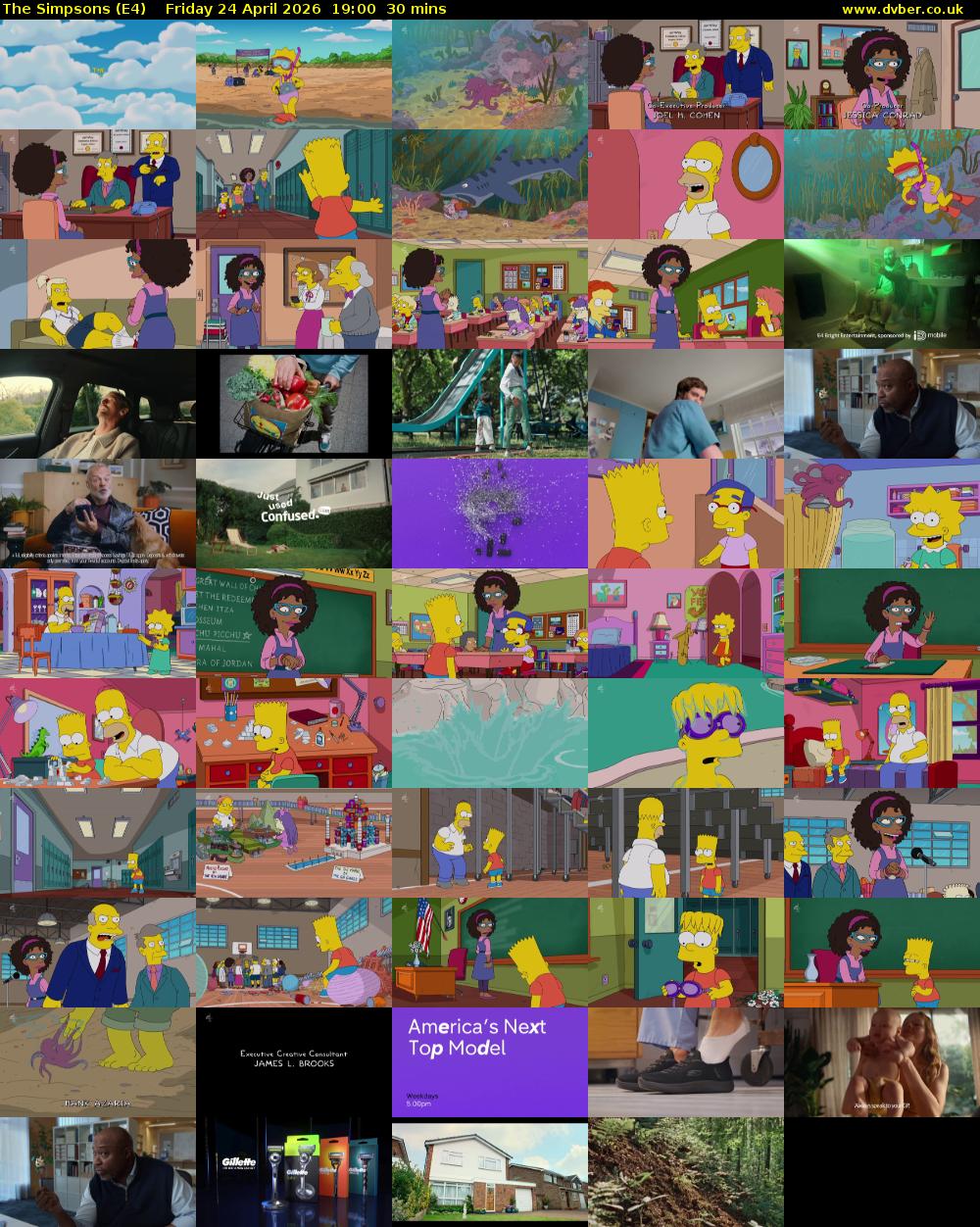 The Simpsons (E4) Friday 24 April 2026 19:00 - 19:30