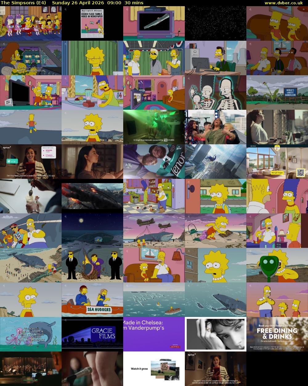 The Simpsons (E4) Sunday 26 April 2026 09:00 - 09:30