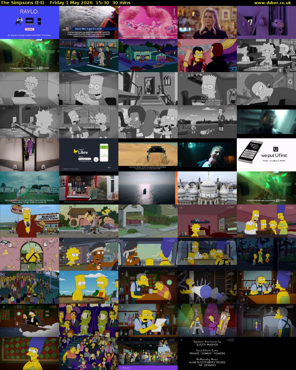 The Simpsons (E4) Friday 1 May 2026 15:30 - 16:00