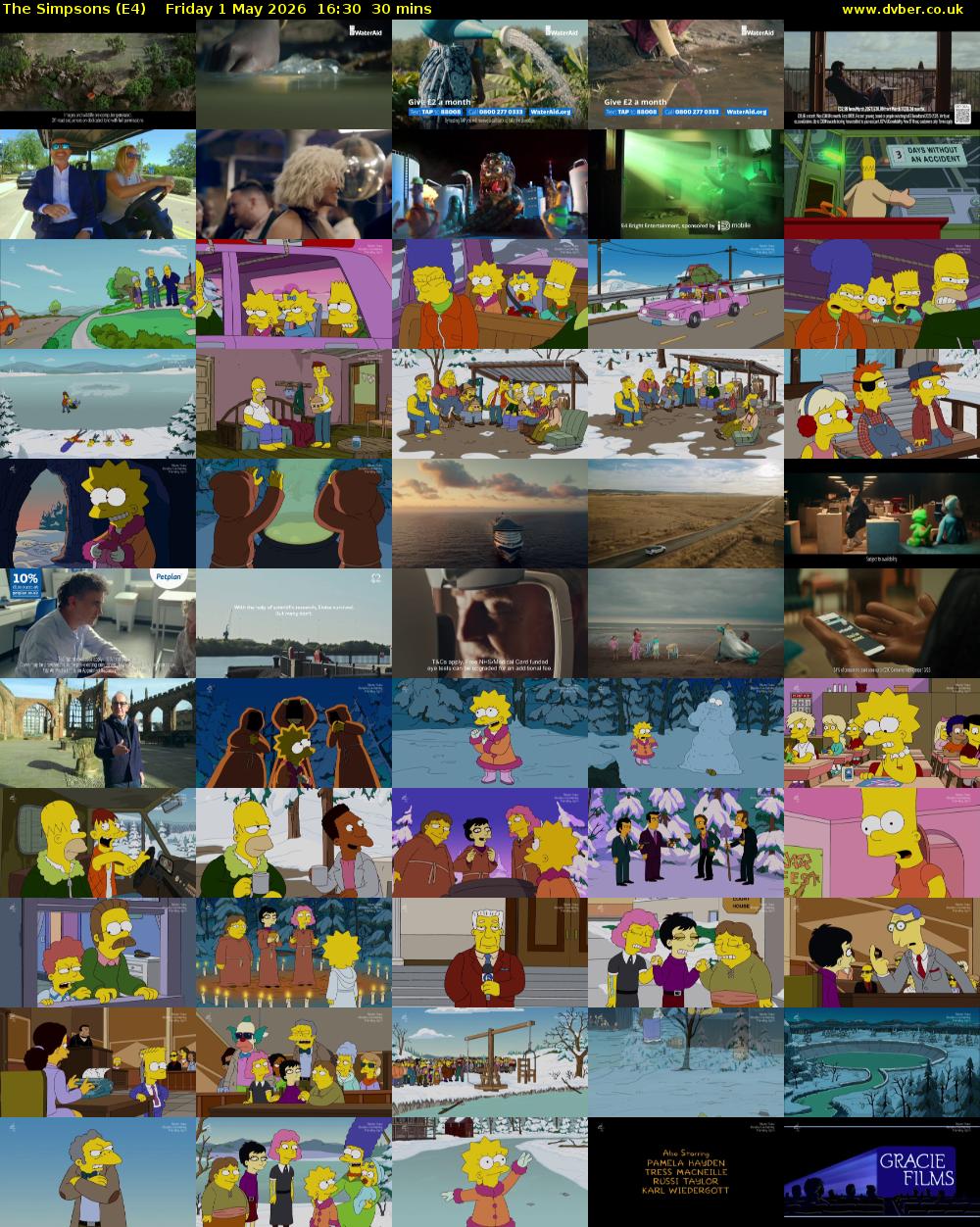The Simpsons (E4) Friday 1 May 2026 16:30 - 17:00