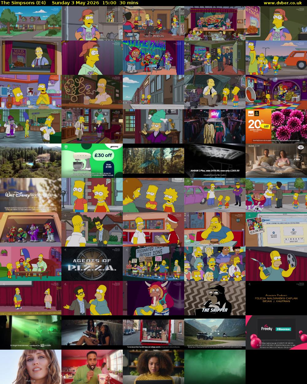 The Simpsons (E4) Sunday 3 May 2026 15:00 - 15:30