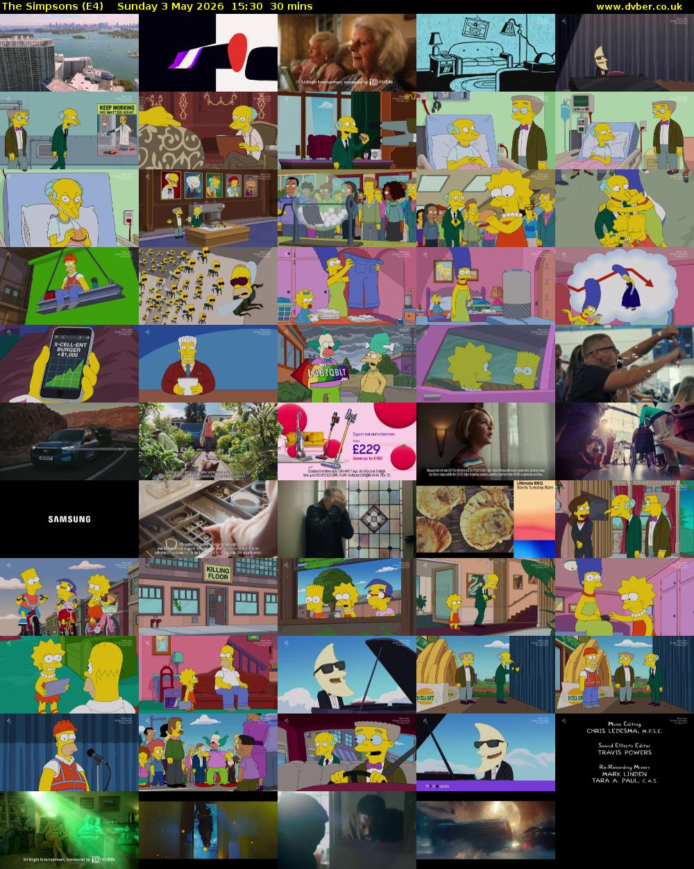 The Simpsons (E4) Sunday 3 May 2026 15:30 - 16:00