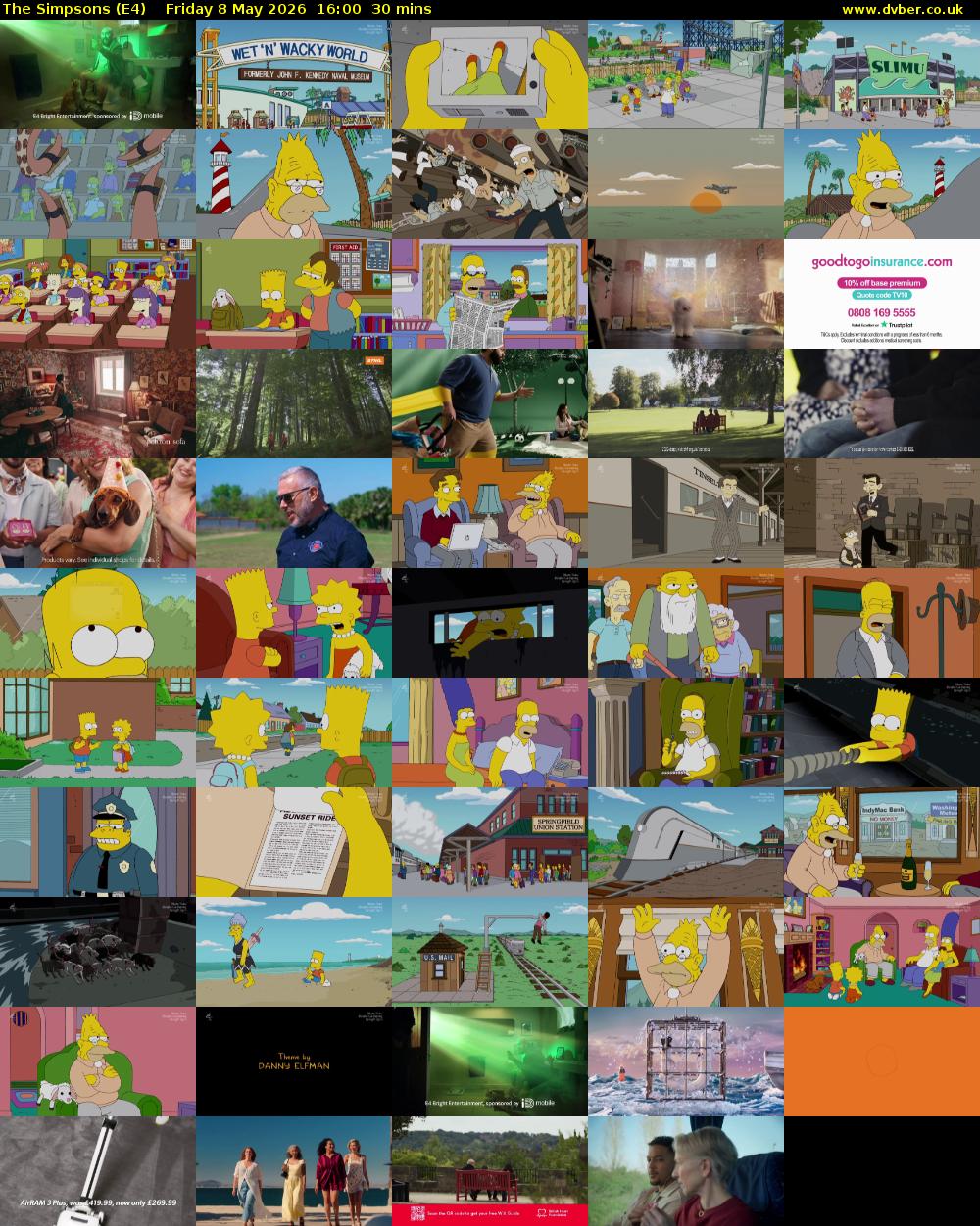 The Simpsons (E4) Friday 8 May 2026 16:00 - 16:30
