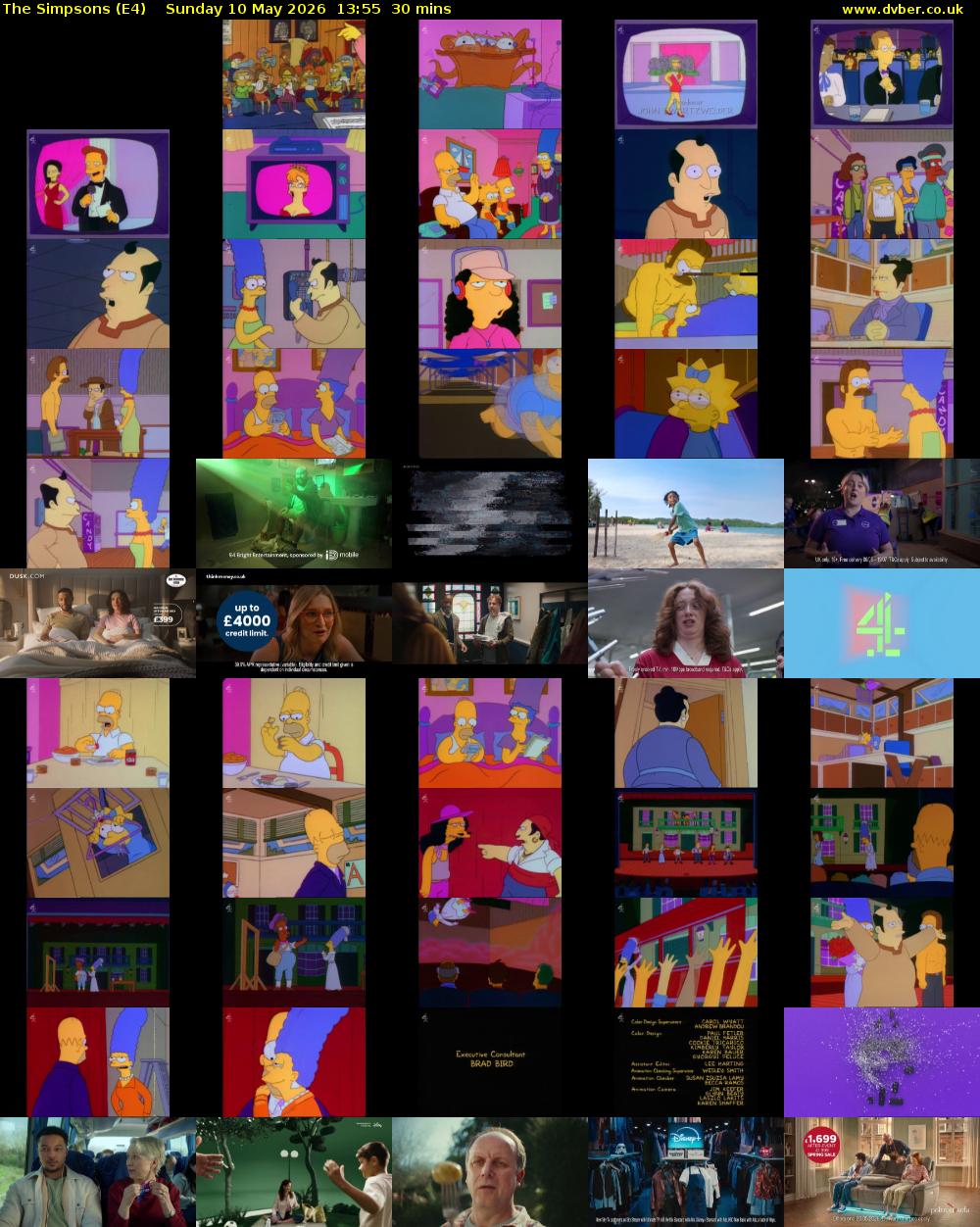 The Simpsons (E4) Sunday 10 May 2026 13:55 - 14:25