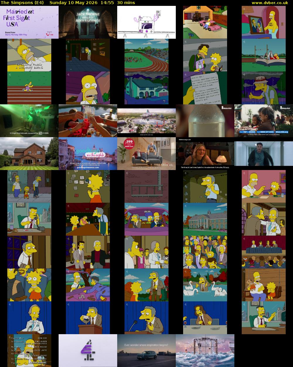 The Simpsons (E4) Sunday 10 May 2026 14:55 - 15:25