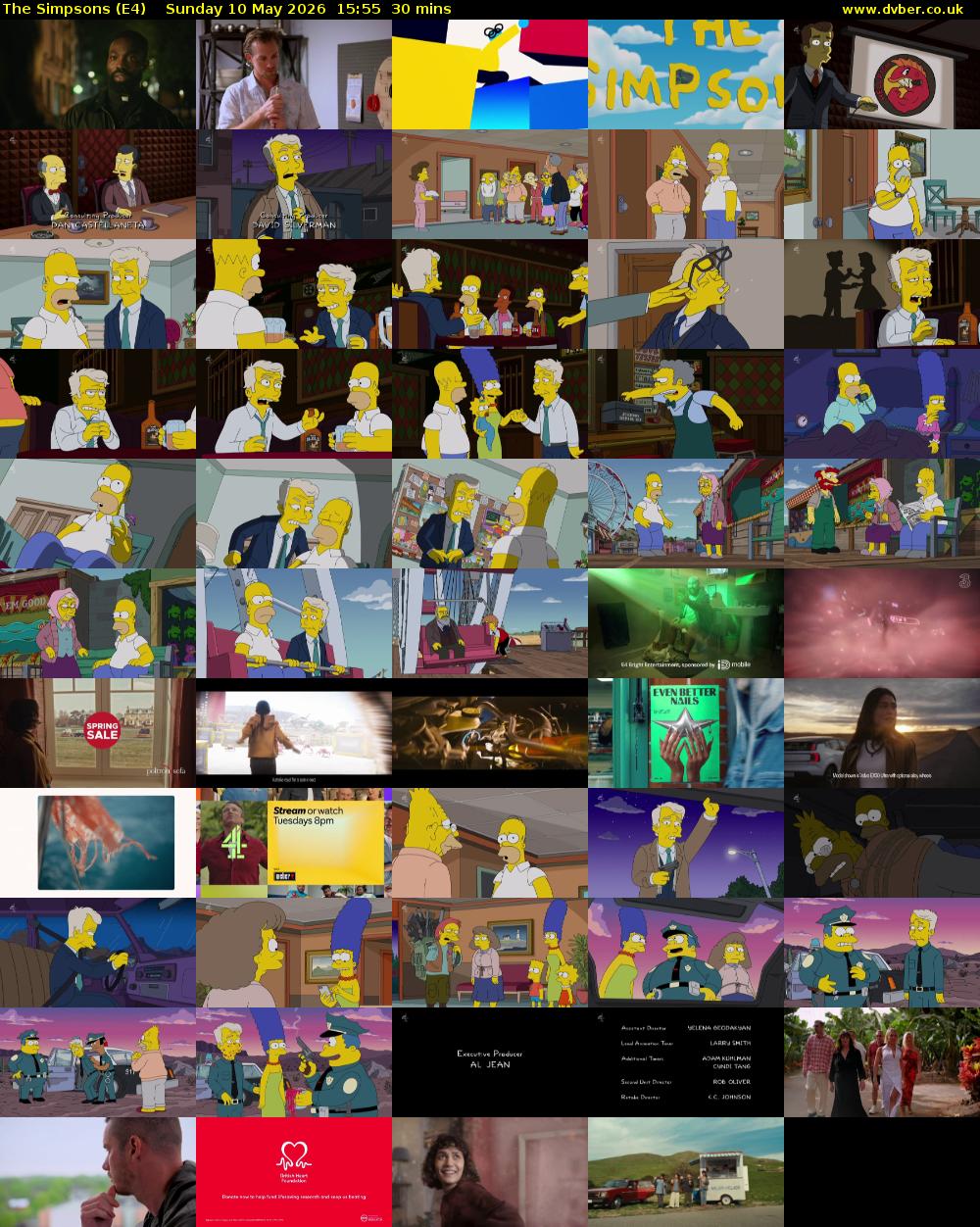 The Simpsons (E4) Sunday 10 May 2026 15:55 - 16:25