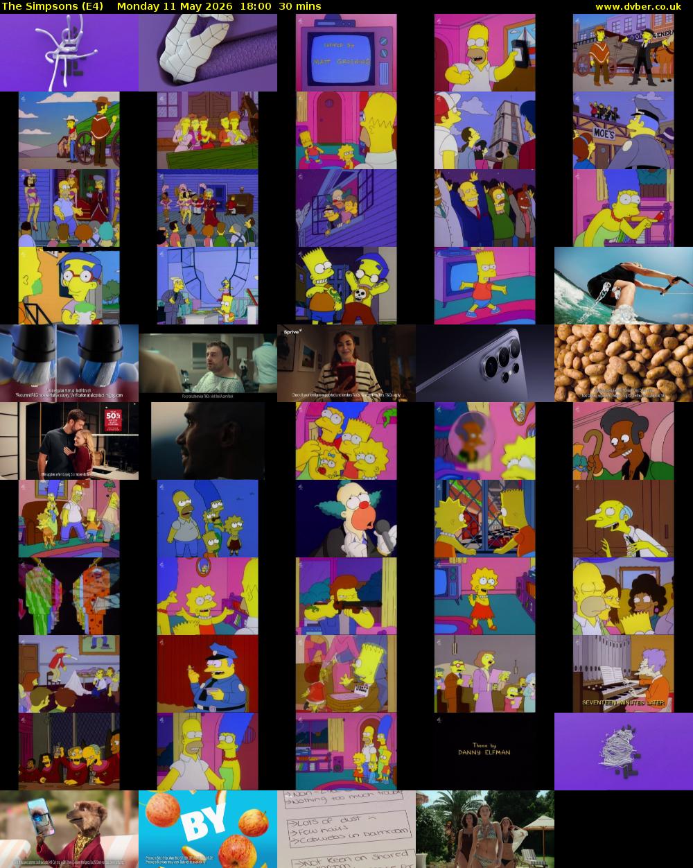 The Simpsons (E4) Monday 11 May 2026 18:00 - 18:30