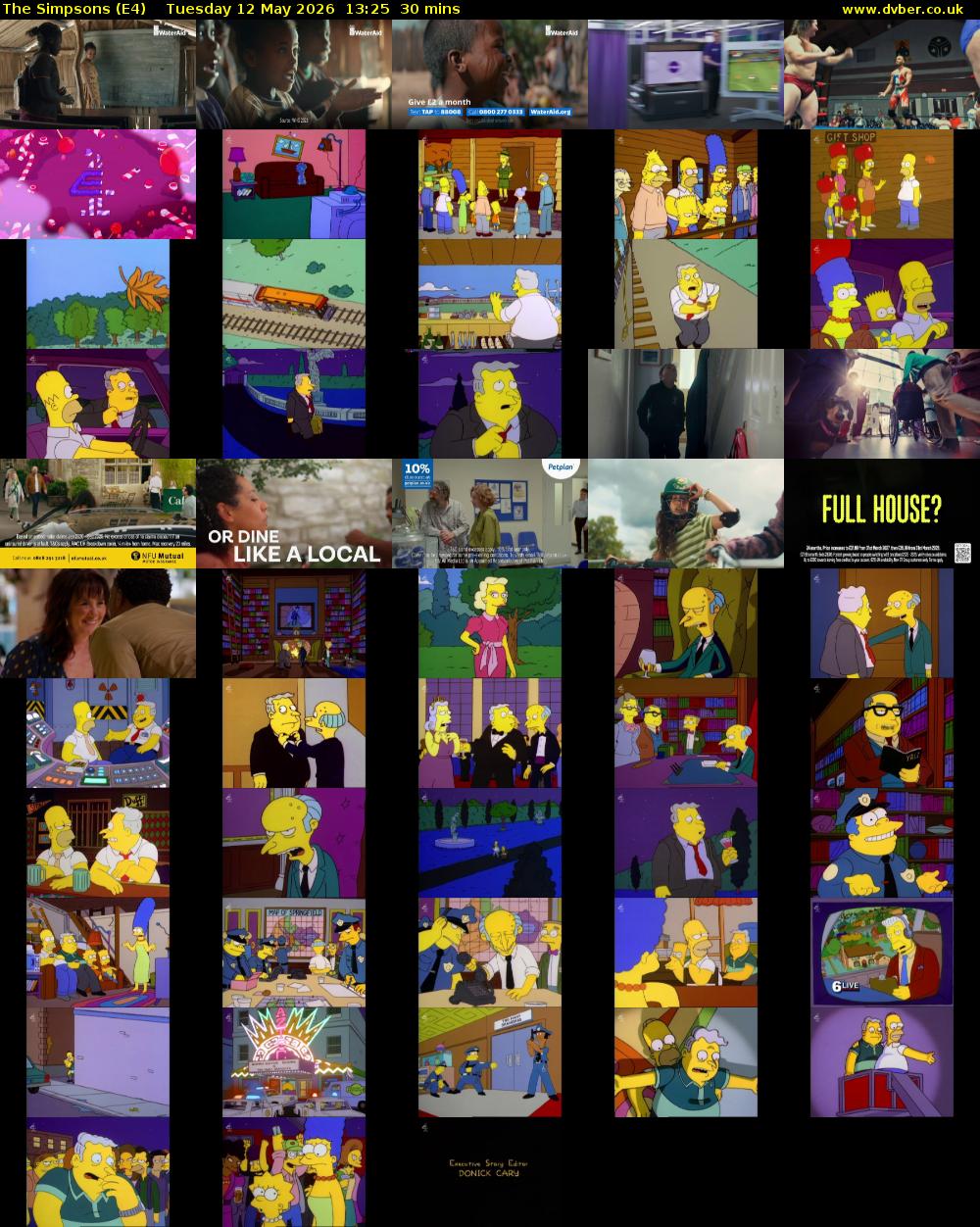The Simpsons (E4) Tuesday 12 May 2026 13:25 - 13:55