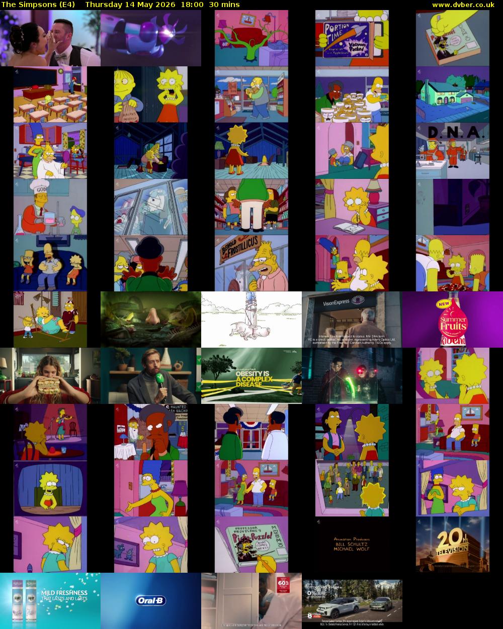 The Simpsons (E4) Thursday 14 May 2026 18:00 - 18:30