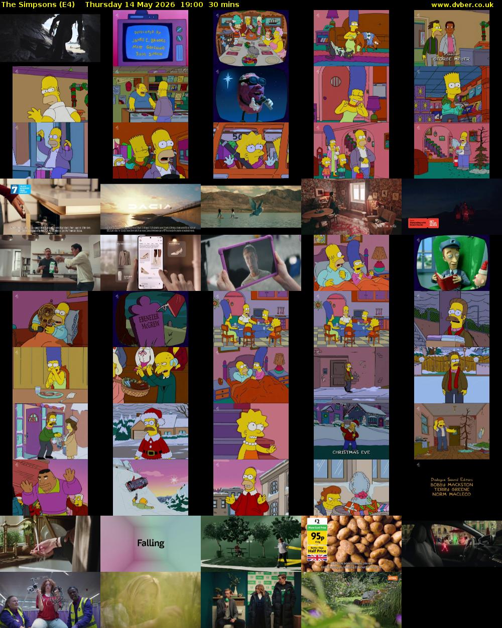 The Simpsons (E4) Thursday 14 May 2026 19:00 - 19:30