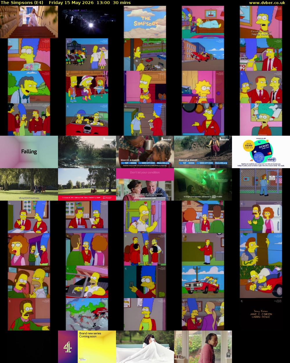 The Simpsons (E4) Friday 15 May 2026 13:00 - 13:30